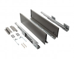 Комплект ящика Firmax Smartline, длина 500 мм, высота 135 мм, Push-to-Open, антрацит, FRM0750.043/135P